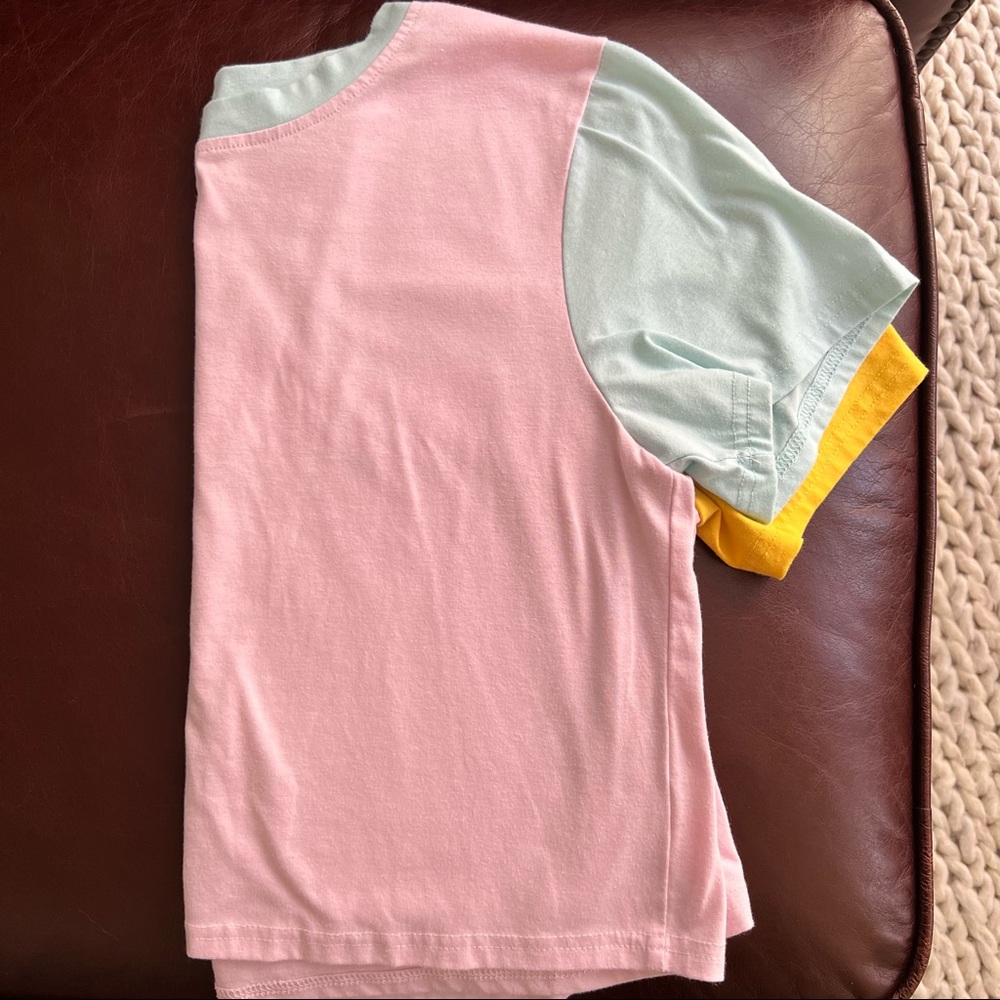 Colorblocked Pastel Crop Top